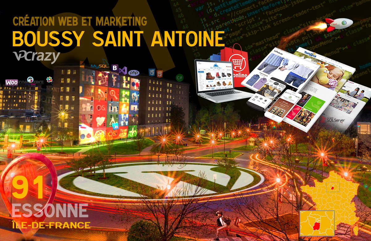 Créateur de site internet Boussy-Saint-Antoine et Marketing Web