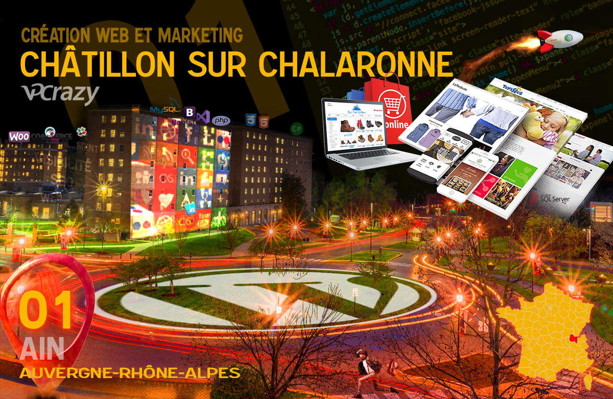 Créateur de site internet Châtillon-sur-Chalaronne et Marketing Web